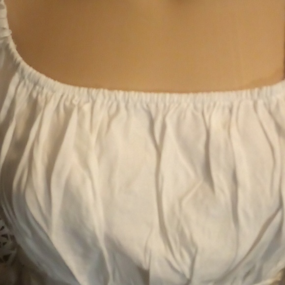 NWT - Summer Tie Back Lace Sleeves Ruffle A-Line Casual Layer Hem Mini Dress - Picture 6 of 14